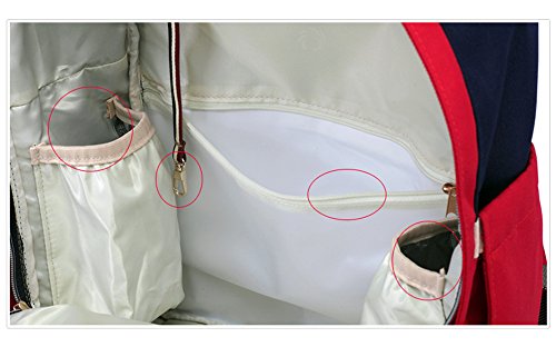 Bolso de hombro, bolso coreano de la momia de la manera, bolso de múltiples funciones de la madre de la capacidad grande, va el morral, bolso del bebé de la madre ( Color : Negro )