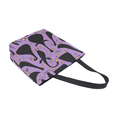 Bolso de lona para el hombro para hombres y mujeres con diseño de ganso y reutilizable