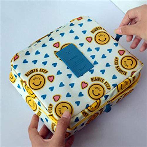 Bolso de mano multifuncional bolso de almacenamiento de señora bolso de almacenamiento de viaje bolso de señora bolso de maquillaje-Smiley amarillo