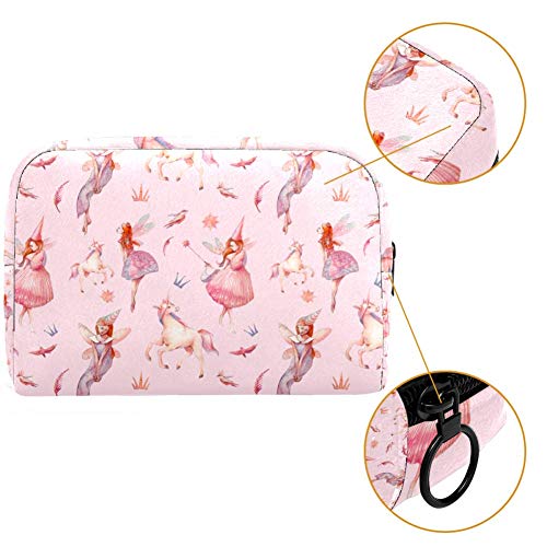 Bolso de maquillaje de pájaros de unicornio rosa bolsa de cosméticos organizador de viaje embrague de tocador