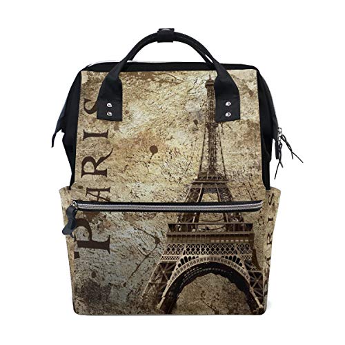 Bolso de Viaje Multifuncional de la Mochila de Las Bolsas de pañales de la Torre Eiffel de París