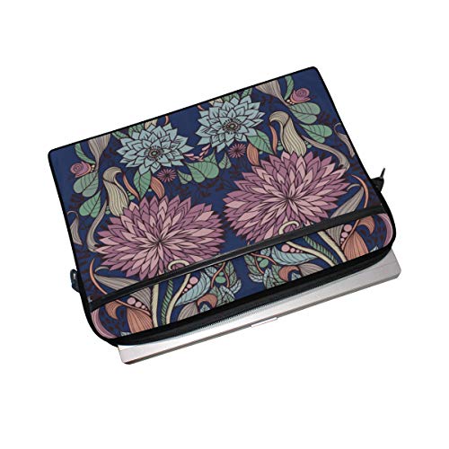 Bolso para computadora portátil Patrón Floral Peonías Hermosas 15-15.4 Pulgadas Funda para computadora portátil, maletín Bolso Bandolera para Hombres Mujeres, Estudiantes universitarios Gente de nego