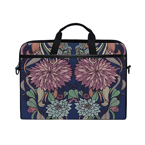 Bolso para computadora portátil Patrón Floral Peonías Hermosas 15-15.4 Pulgadas Funda para computadora portátil, maletín Bolso Bandolera para Hombres Mujeres, Estudiantes universitarios Gente de nego