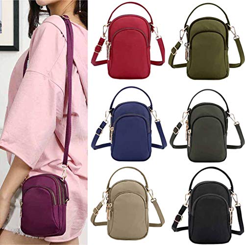 Bolsos Backpack mujer elegante Yesmile La bolsa de mensajero del hombro de las mujeres Bolsa de nylon ligero Bolso de las auriculares del teléfono móvil