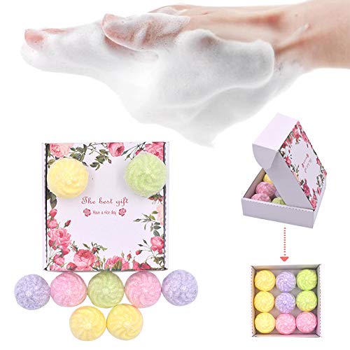 Bombas de Baño - WENTS Set de 9 Bolas de Baño Efervescentes, Sal de Baño con Aceites Esenciales Naturales Relajante de Cuerpo Efecto Hidtatante Spa de Aromaterapia