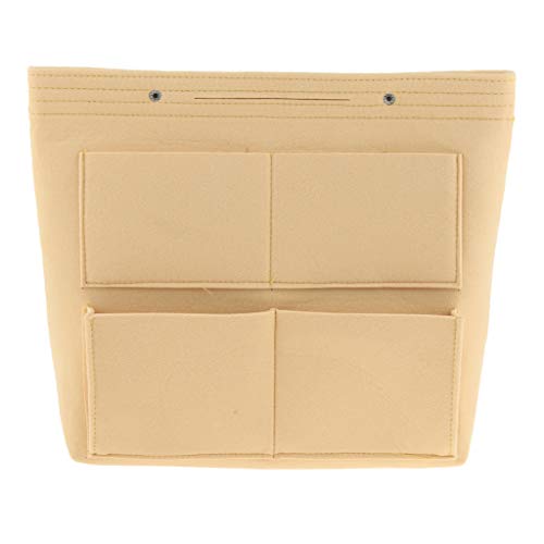 Bonarty Organizador De Viaje De Fieltro Grande Bolso Insert Liner Bolso Bolsa Tidy Pouch Tote - Beige, Individual