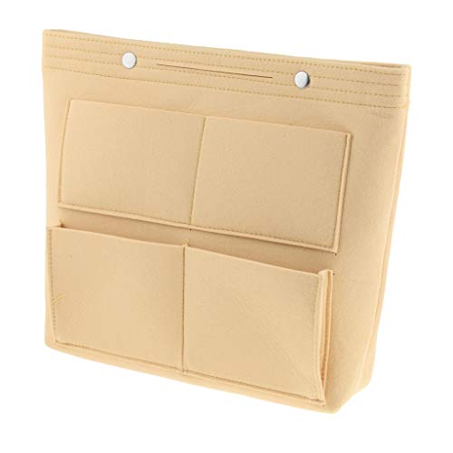 Bonarty Organizador De Viaje De Fieltro Grande Bolso Insert Liner Bolso Bolsa Tidy Pouch Tote - Beige, Individual