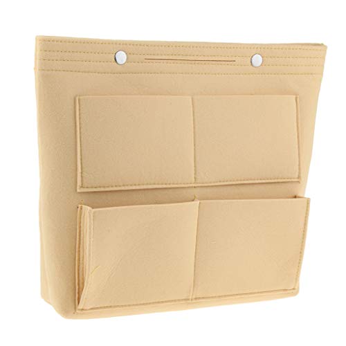 Bonarty Organizador De Viaje De Fieltro Grande Bolso Insert Liner Bolso Bolsa Tidy Pouch Tote - Beige, Individual