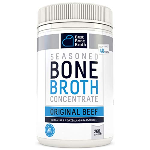 Bone Broth Caldo concentrado de hueso bovino - Rico en Colágeno para mejorar la salud del intestino, la firmeza de la piel y la salud del cabello - Alimentados con hierba, libre de hormonas