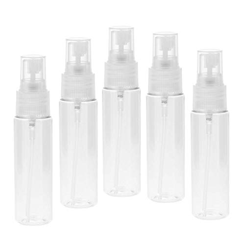 BONHEUR 5pcs 30ml Bomba Botella de Maquillaje líquido del Perfume Distribuidor de muestras Spray - Red, como se Describe (Color : Clear)
