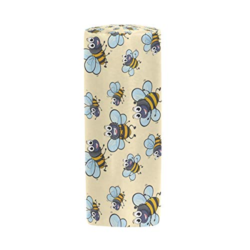 Bonipe - Estuche para lápices de abejas, bolsa de papelería escolar, caja con cremallera, bolsa de maquillaje