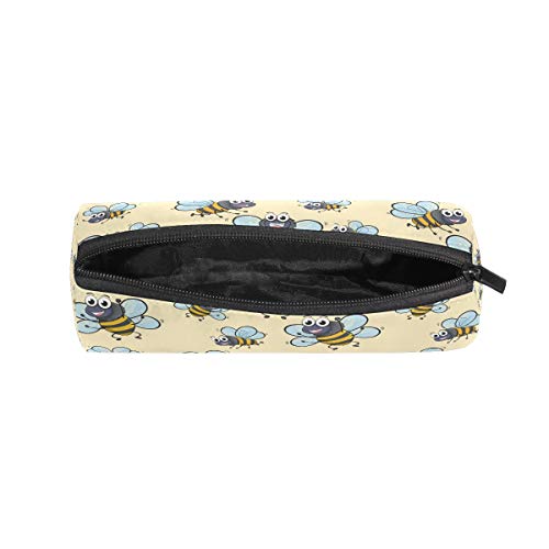 Bonipe - Estuche para lápices de abejas, bolsa de papelería escolar, caja con cremallera, bolsa de maquillaje