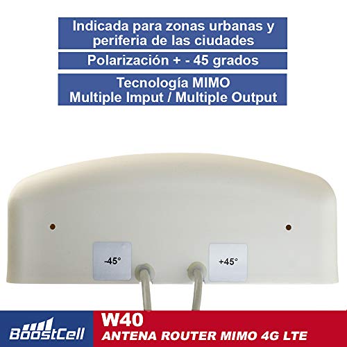 BOOSTCELL Antena 4G LTE Router MIMO para Zonas de Mala Cobertura. (5M Cable)