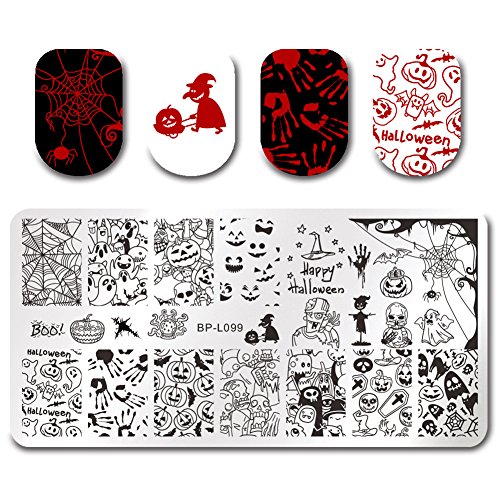 Born Pretty Plantillas Manicura Arte Uñas Estampado Temáticas Vacaciones Navidad Halloween Año Nuevo.