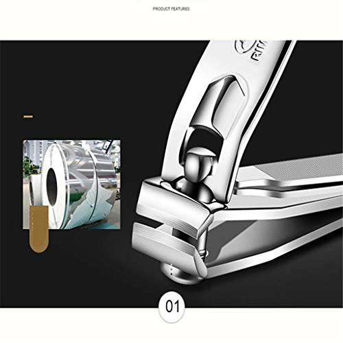 BOROK Cortaúñas Y Uñas,Apertura De Mordazas Sharp Nail Cutter Robusto UV Gel Acrílico Fake Nail Art Tips Cortador De Manicura Clipper Juego De Cuidado De Uñas Parcial Set De Cortaúñas Personal Uña