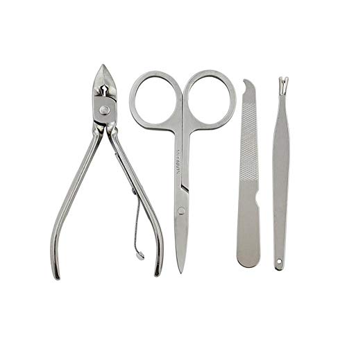 BOROK Herramienta De Manicura,Cortaúñas Reforzados para Trabajo Pesado Set De Manicura para Damas Set De Manicura Cortaúñas Resistente Lima De Uñas De Cristal De Pedicura Taladro De Uñas Cortaúñas