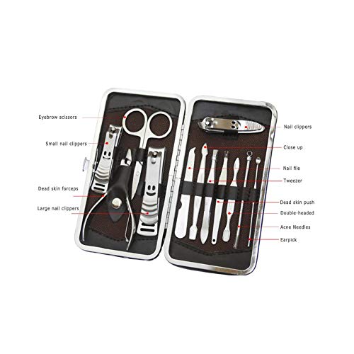 BOROK Herramienta De Manicura,Cortaúñas Reforzados para Trabajo Pesado Set De Manicura para Damas Set De Manicura Cortaúñas Resistente Lima De Uñas De Cristal De Pedicura Taladro De Uñas Cortaúñas