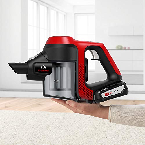Bosch Unlimited ProAnimal Serie|6 Aspirador sin Cables, 2 Velocidades, Rojo