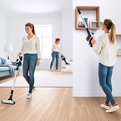 Bosch Unlimited Serie 6 - Aspiradora sin Cables, 2 Pilas Intercambiables, Color Blanco