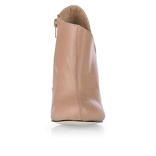 Botas Cortas de Mujer Pasarela de Invierno espectáculo Maduro Botas de Mujer Stilettos Desnudos 0640CBT-a5-40, Nude