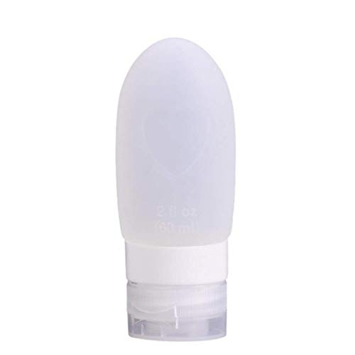 Botella De Almacenamiento Botellas De Tubo Comprimibles De Silicona De Viaje Recargables Prensa Crema Tarro Botella De Emulsión Para Champú, Acondicionador, Loción (Color: Negro, Tamaño: S), White, M