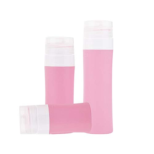 Botella dispensadora de maquillaje, 3 piezas, práctico dispensador de aceite esencial ligero, para maquillador profesional experto en belleza(Pink)