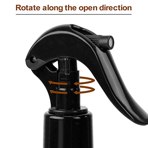 Botellas de espray ámbar de 300 ml, botella de espray de agua vacía, pulverizador para limpieza de plantas, alcohol para jardinería (4 unidades)