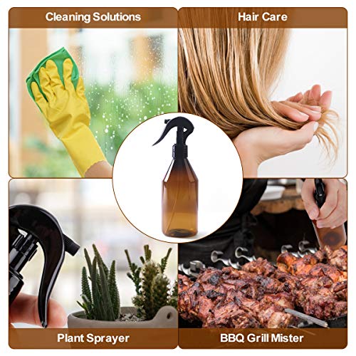 Botellas de espray ámbar de 300 ml, botella de espray de agua vacía, pulverizador para limpieza de plantas, alcohol para jardinería (4 unidades)
