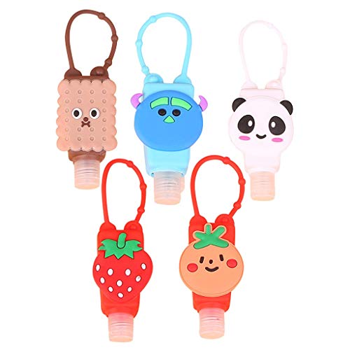 Botellas de Viaje Portátiles para niños, 30ml Contenedor Desinfectante de Manos a Prueba de Fugas Rellenable Botellas Vacía para Jabón Líquido Champús Lociones (B)