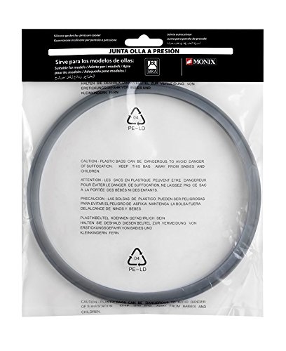 BRA A990932 - Junta-goma silicona para ollas a presión Bra y Monix capacidad 4 , 6 y 7 litros.