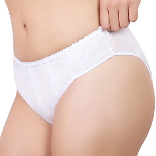 Bragas Desechables Suave y Ligera para Mujer (Lote de 5) - Ropa Interior de un Solo Uso. Braguitas para Maternidad Hospitales Viajes SPA Masajes