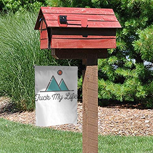 BRASMdiy F*CK My Life Lawn Decoration Garden Banner Courtyard Banner Lawn Outdoor Decoration