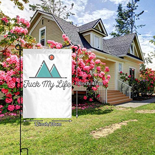 BRASMdiy F*CK My Life Lawn Decoration Garden Banner Courtyard Banner Lawn Outdoor Decoration