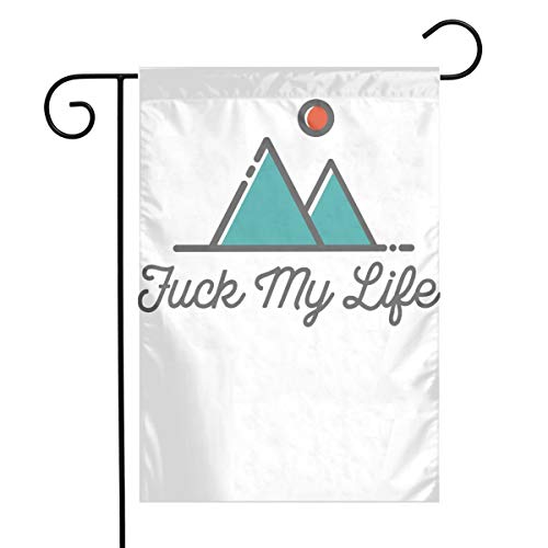 BRASMdiy F*CK My Life Lawn Decoration Garden Banner Courtyard Banner Lawn Outdoor Decoration
