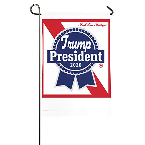 BRASMdiy Trump 2020 - Blue Ribbon Beer - F*CK Your Feelings Outdoor Garden Flag Decoration, Party Decoration, Parade Supplies, Holiday Celebrations