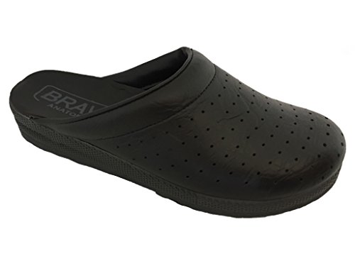 BRAVO 202/1 Zuecos Zapatillas Zapatos, Mujer, Negro, EU 38