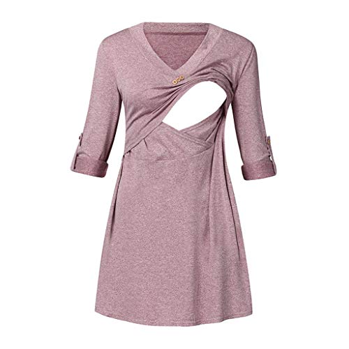 Brillanto Sudadera Lactancia Mujer Invierno Sudadera Lactancia Blusa Lactancia Manga Larga Fiesta Tops con Cuello en V