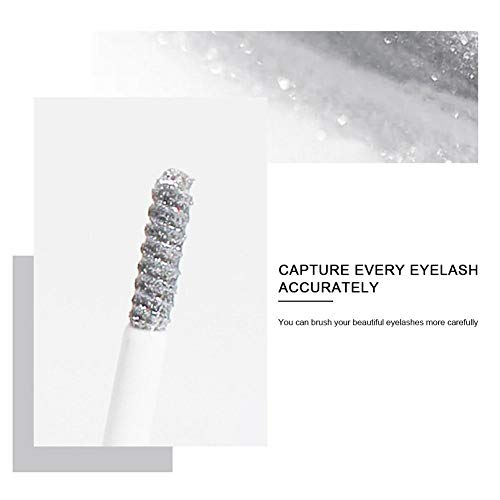 Brillo de lentejuelas Máscara de pestañas con purpurina fresca Máscara de brillo brillante de larga duración a prueba de agua para mujeres, adecuada para fiestas, fiestas, disfraces