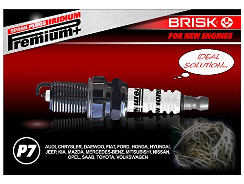 BRISK Iridium Premium+ Plus P7 1625 Bujías de Encendido, 4 piezas