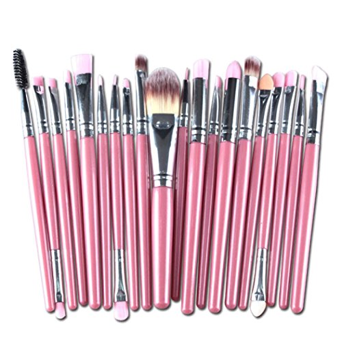 brocha de maquillaje, RETUROM 20pcs / set Herramientas calientes del cepillo del maquillaje de la venta(rosa)