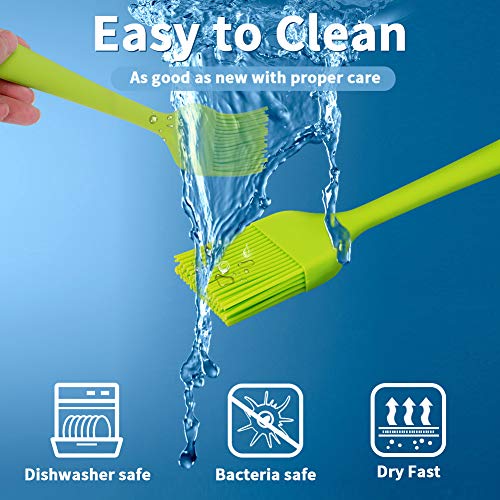 Brocha pastelera de silicona, resistente al calor, duradera, flexible, ideal para repostería, para rociar aceite, para parrillas, para hornear, fácil de limpiar