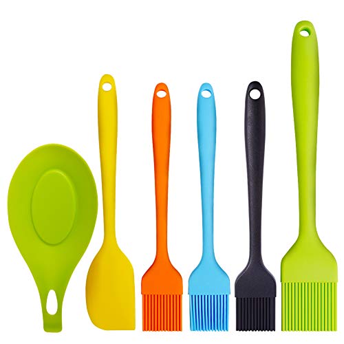 Brocha pastelera de silicona, resistente al calor, duradera, flexible, ideal para repostería, para rociar aceite, para parrillas, para hornear, fácil de limpiar