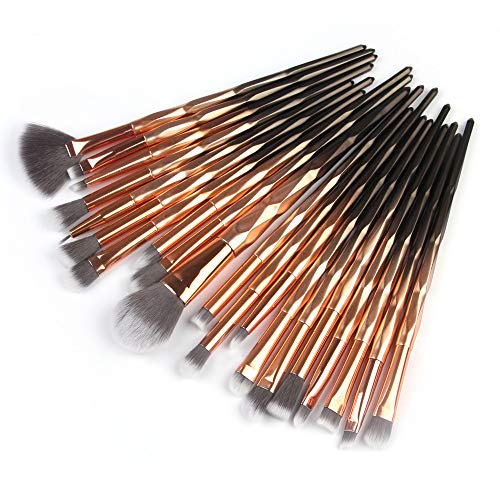 Brochas para Maquillaje Facial,MOMOXI 20Pc Brochas de maquillaje Powder Foundation Eyeshadow Eyeliner Lip Cosmetic Brush Novedad caliente de la moda 2019 Alrededor 5€ maquillaje Profesional La belleza
