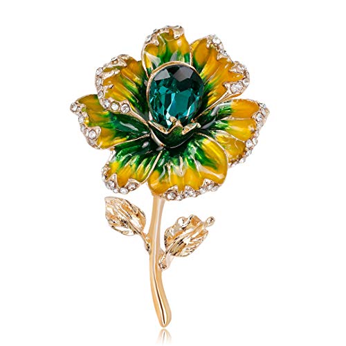 Broches elegantes de resina con forma de gota de aceite de cristal para niñas y mujeres, regalo de fiesta Al249-A