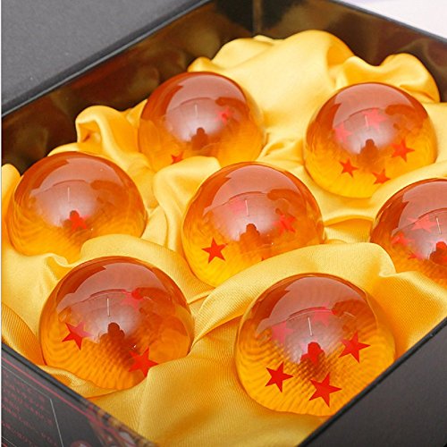 BRone Bolas del Dragón Dragon Ball, 7PCS DragonBall Z Bolas de Dragón 1 a 7 Estrellas con Caja de Regalo, Regalo de Año Nuevo para Coleccionar o Regalar para Niños/Anime Amante - Diámetro 4,3CM