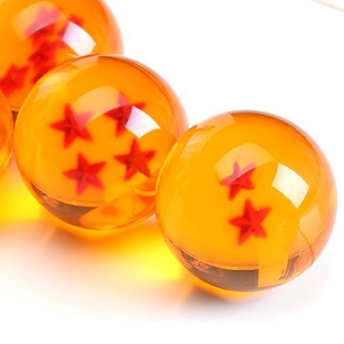 BRone Bolas del Dragón Dragon Ball, 7PCS DragonBall Z Bolas de Dragón 1 a 7 Estrellas con Caja de Regalo, Regalo de Año Nuevo para Coleccionar o Regalar para Niños/Anime Amante - Diámetro 4,3CM