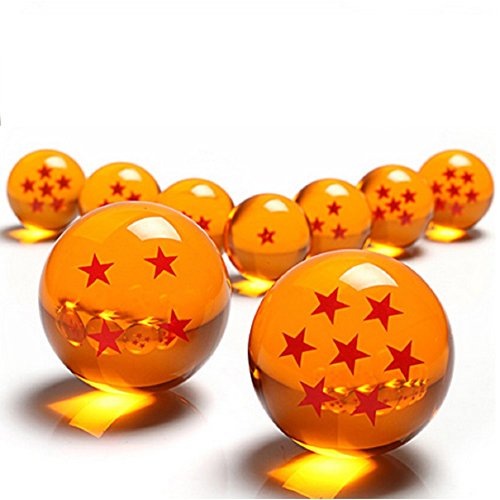 BRone Bolas del Dragón Dragon Ball, 7PCS DragonBall Z Bolas de Dragón 1 a 7 Estrellas con Caja de Regalo, Regalo de Año Nuevo para Coleccionar o Regalar para Niños/Anime Amante - Diámetro 4,3CM