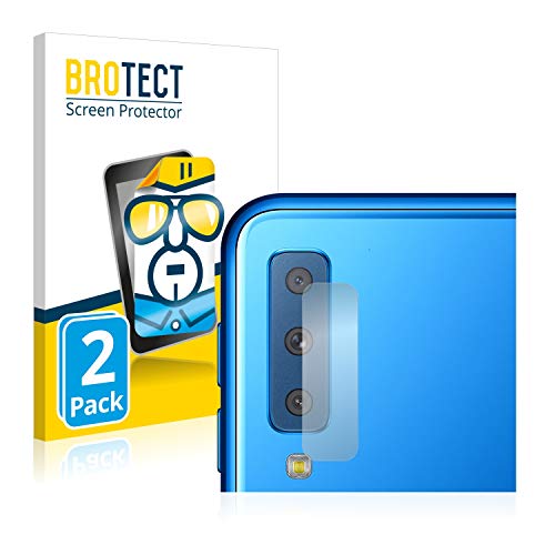 BROTECT Protector Pantalla Compatible con Samsung Galaxy A7 2018 (Cámara) Protector Transparente (2 Unidades) Anti-Huellas
