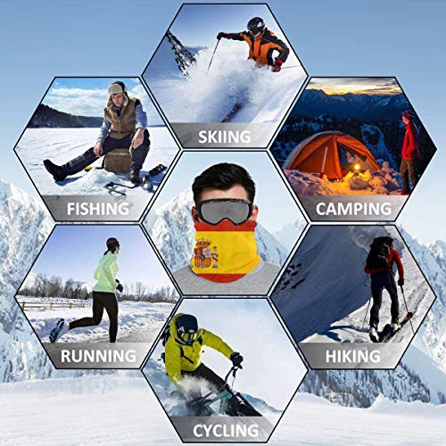 Bufanda de cuello Bandana Bufanda facial para hombres Mujeres Polvo Actividades al aire libre A prueba de viento Ultravioleta, España Bandera Arte