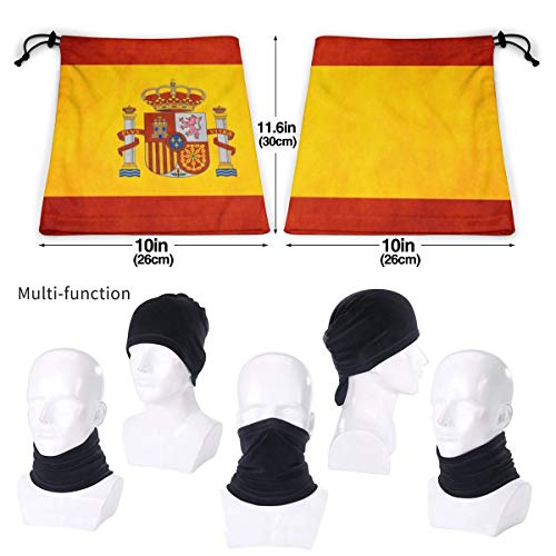 Bufanda de cuello Bandana Bufanda facial para hombres Mujeres Polvo Actividades al aire libre A prueba de viento Ultravioleta, España Bandera Arte